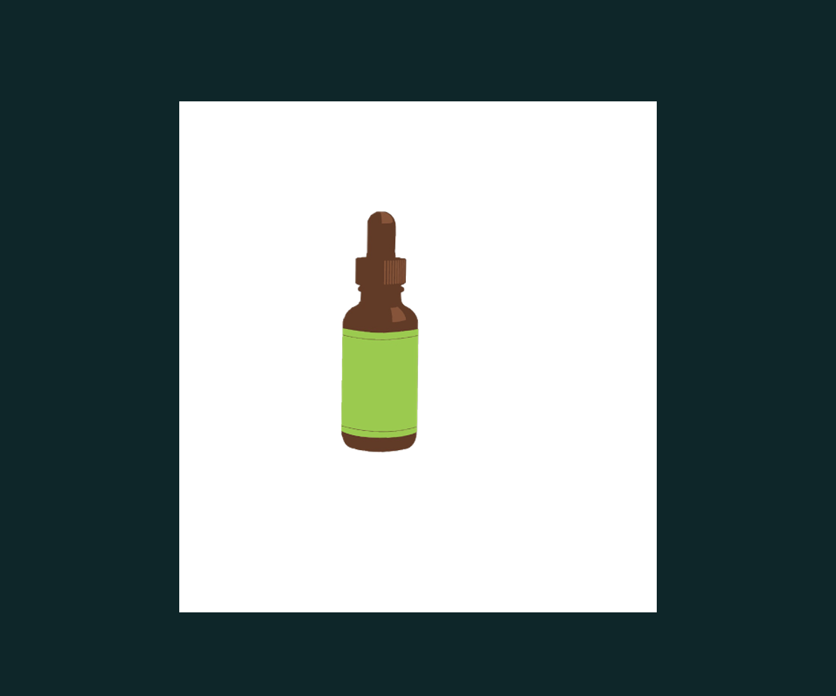 Unmarked tincture bottle
